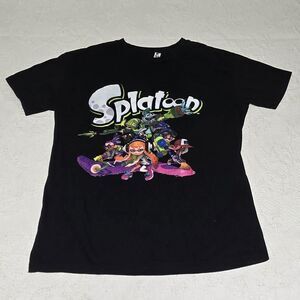 Original Splatoon Black Graphic Tee Shirt Youth XL Nintendo Gamer Zuni Cartoon